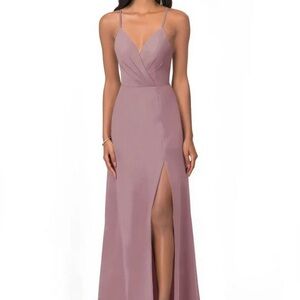 Azazie Everleigh Bridesmaid Dress in Dusty Rose, size A10